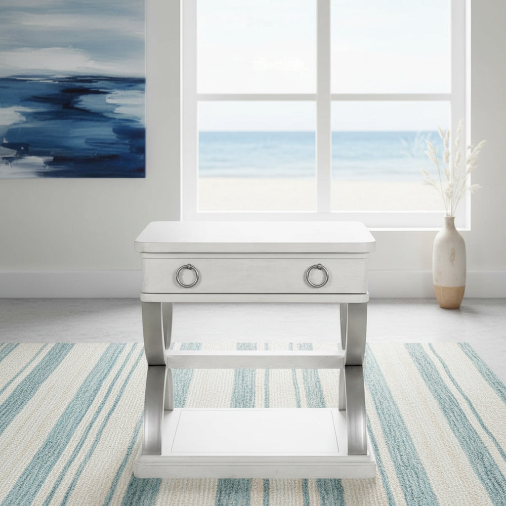 Point Breeze 1-Drawer End Table w/ Metal