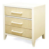 Miramar Electrified 3-Drawer Woven Nightstand