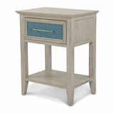 Ocean Isles 1 Drawer Woven Nightstand w/ Power and USB A