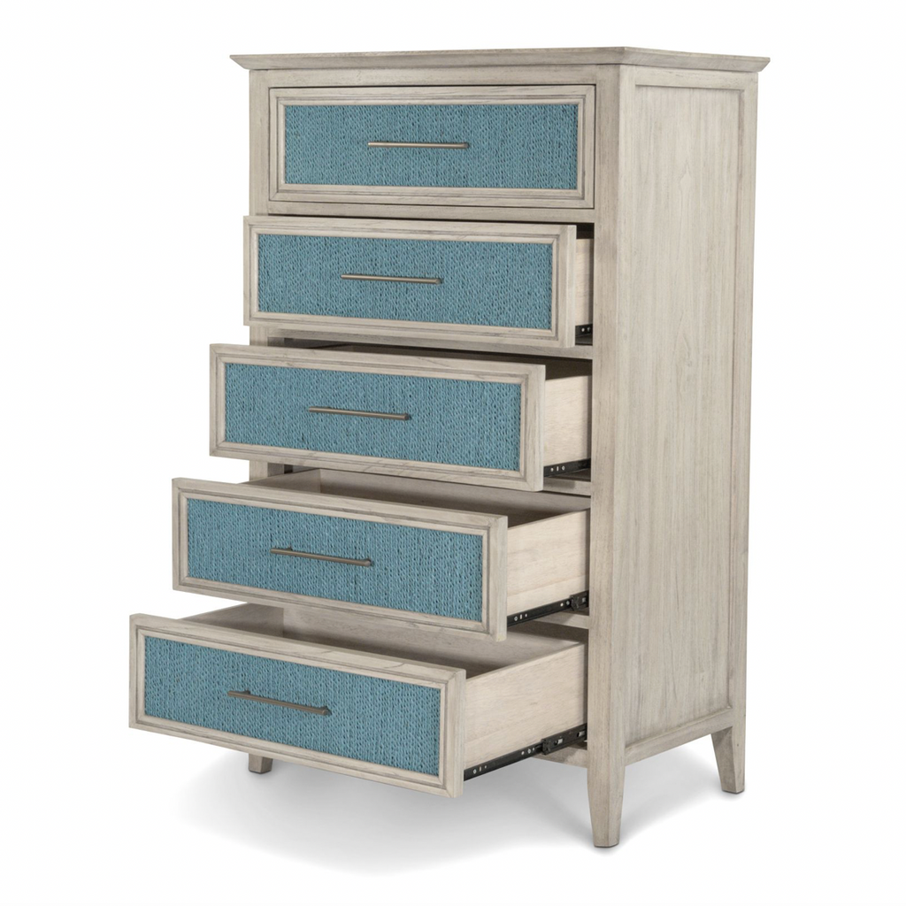 Ocean Isles 5 Drawer Woven Chest