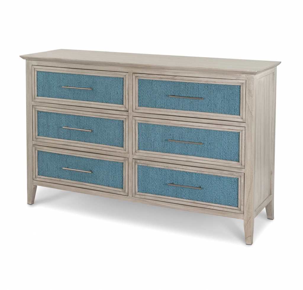 Ocean Isles 6 Drawer Woven Dresser