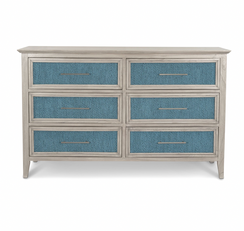 Ocean Isles 6 Drawer Woven Dresser