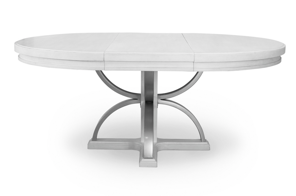 Point Breeze Round Dining Table w/ Metal and 20" Leaf