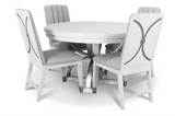 Point Breeze Round Dining Table w/ Metal and 20" Leaf