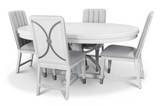 Point Breeze Round Dining Table w/ Metal and 20" Leaf