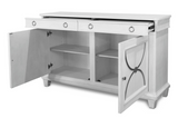 Point Breeze Credenza w/ Metal and Silver Tray