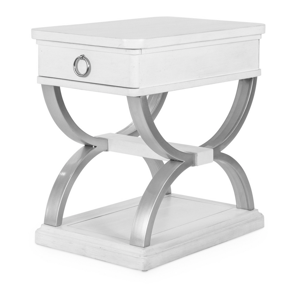 Point Breeze 1-Drawer Chairside Table w/ Metal