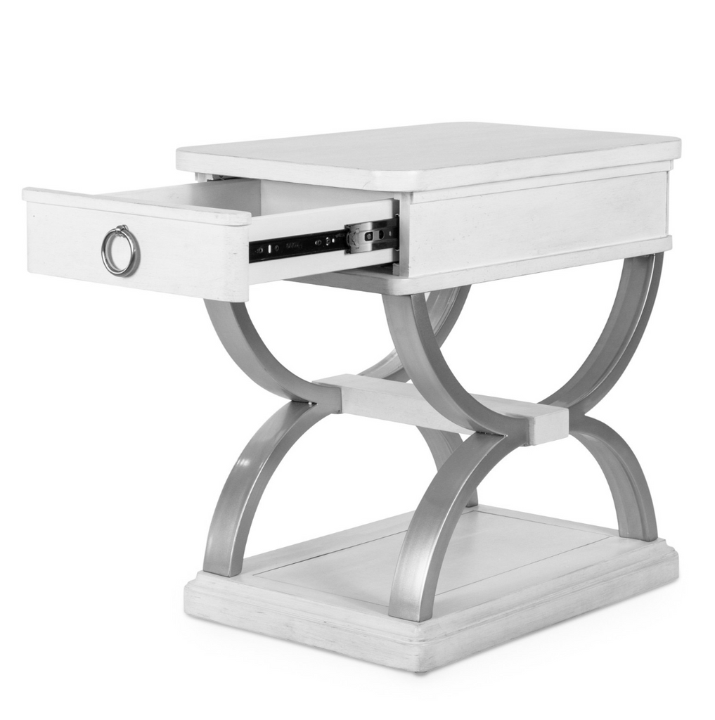 Point Breeze 1-Drawer Chairside Table w/ Metal