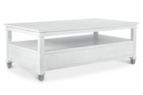 Point Breeze 2-Drawer Cocktail / Coffee Table w/ Castors