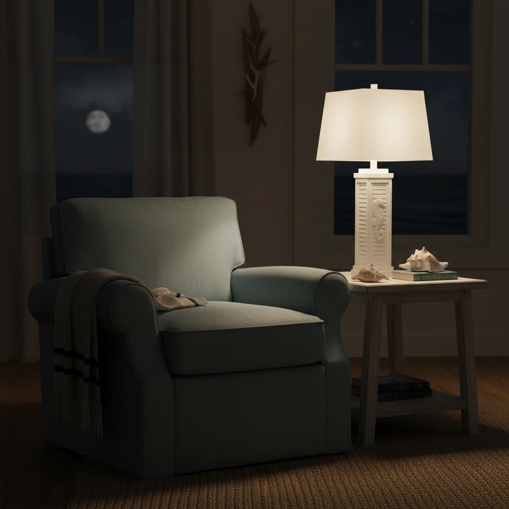 Sea Horse Shutter Table Lamp (Set of 2)