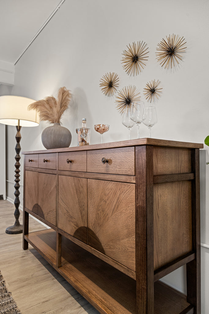 Sun Haven Credenza w/ Silver Tray