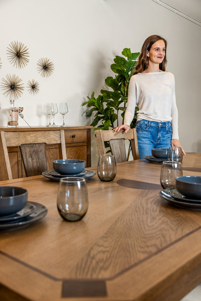 Sun Haven Rectangular Dining Table w/ Self Storing Leaf (78"-96")