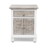 Islamorada 1-Drawer / 2-Door Electrified Coastal Nightstand