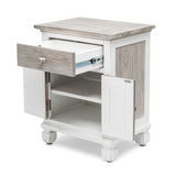 Islamorada 1-Drawer / 2-Door Electrified Coastal Nightstand