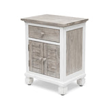 Islamorada 1-Drawer / 2-Door Electrified Coastal Nightstand