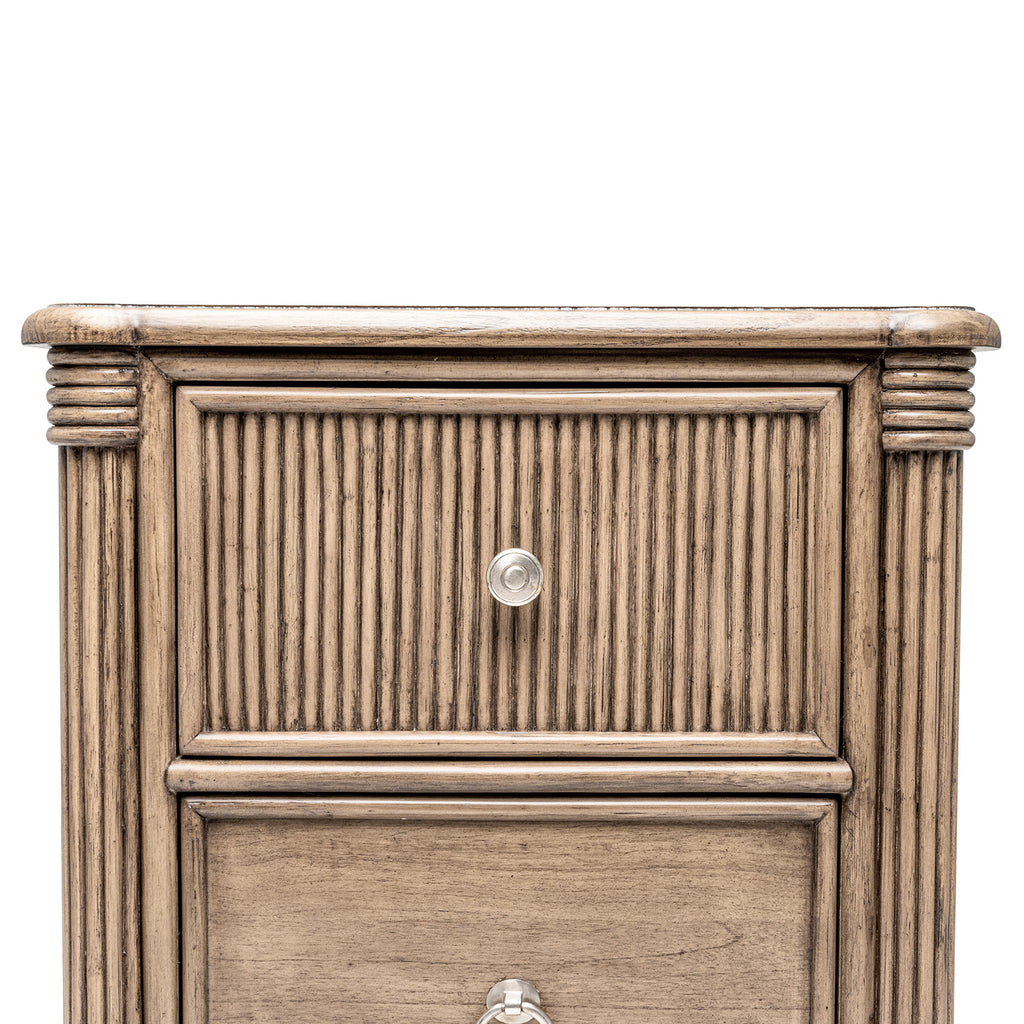 Malibu 2-Drawer Electrified Wood Nightstand