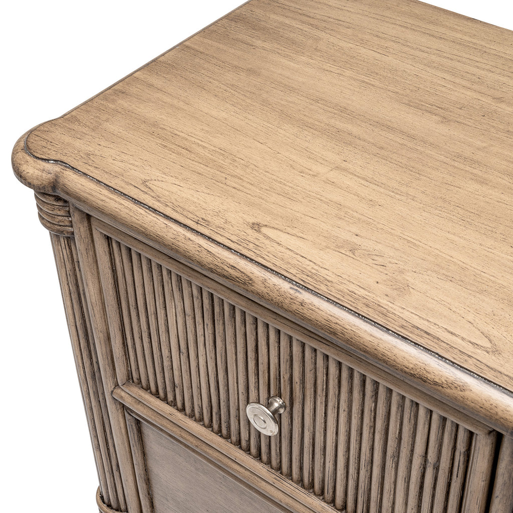 Malibu 2-Drawer Electrified Wood Nightstand