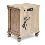 Malibu 2-Drawer Electrified Wood Nightstand