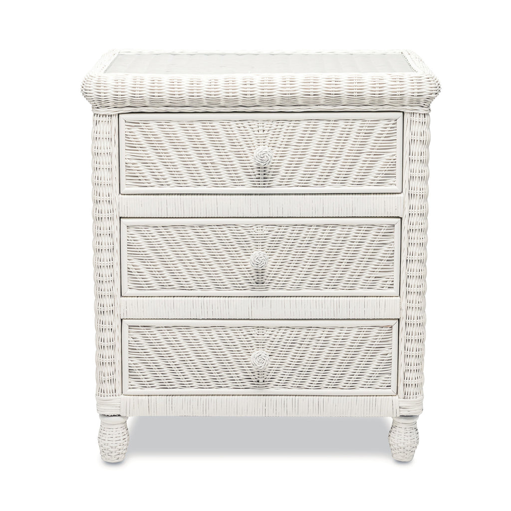 Santa Cruz 3 Drawer Chest w/ Glass Top