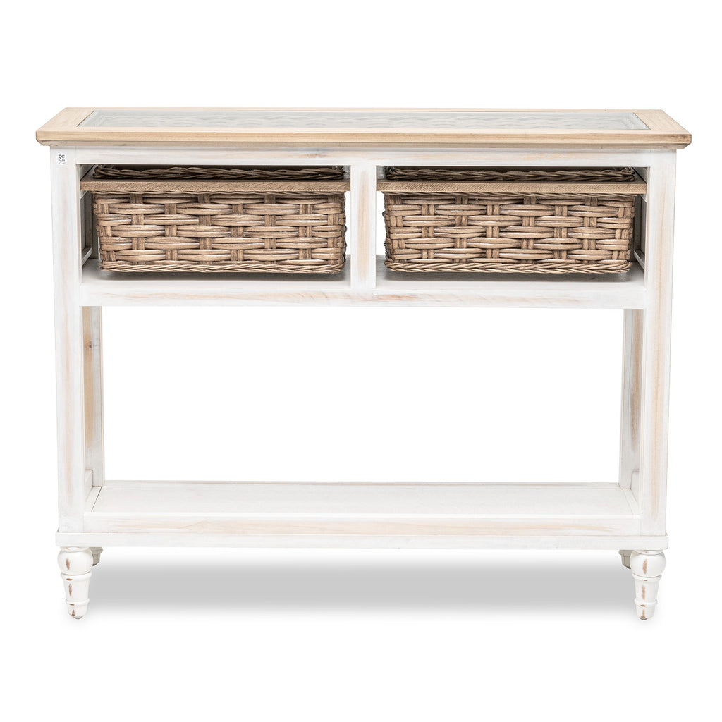 Island Breeze 2-Basket Console Table