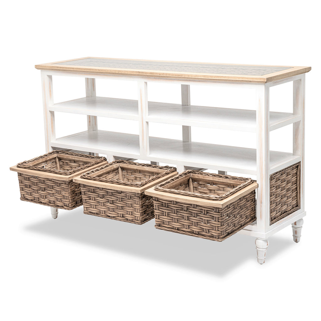 Island Breeze 3-Basket Entertainment Center