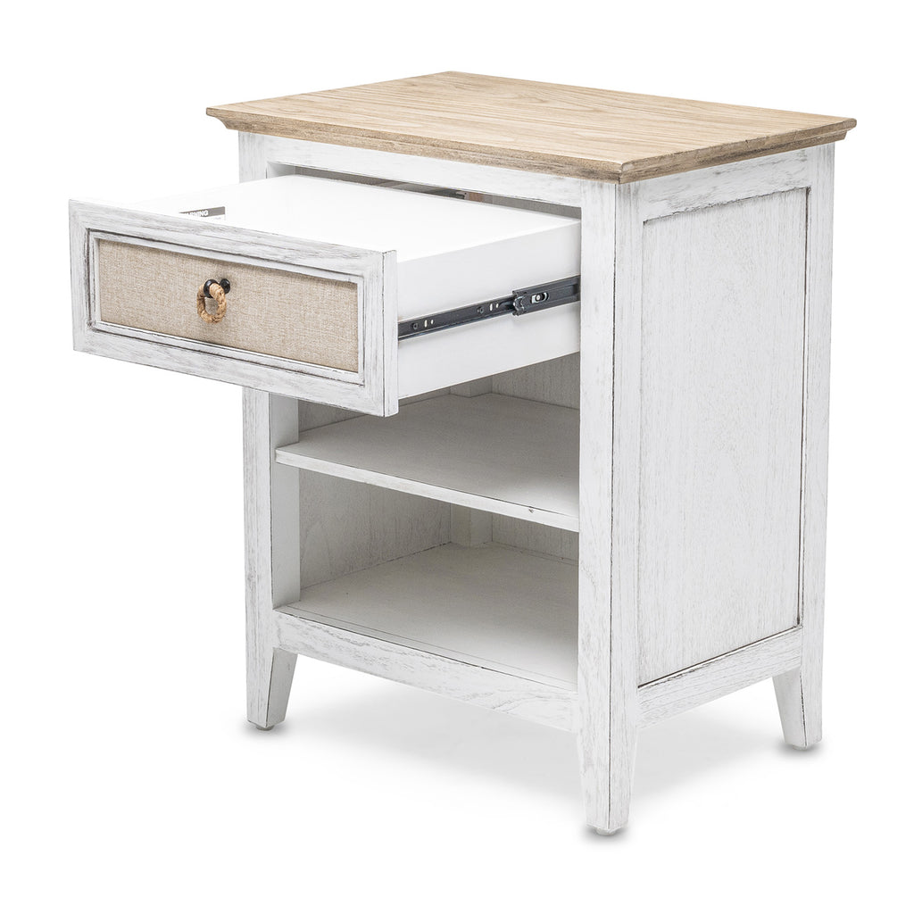 Captiva Island 1-Drawer Electrified Nightstand