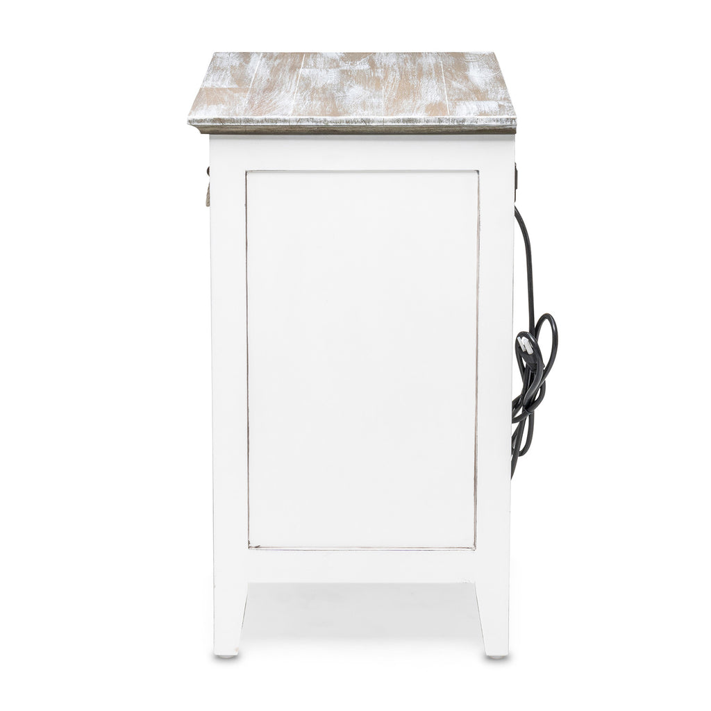 Captiva Island 1-Drawer Electrified Nightstand