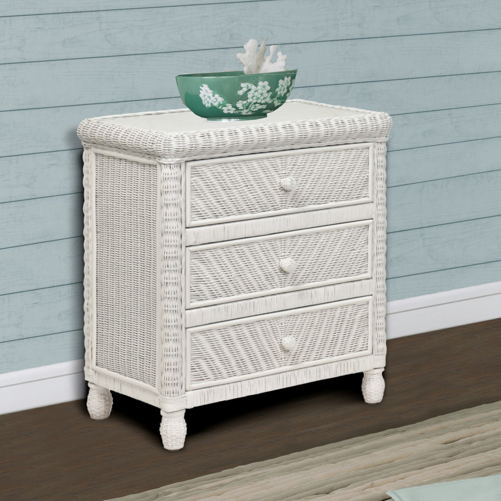 Santa Cruz 3 Drawer Chest w/ Glass Top